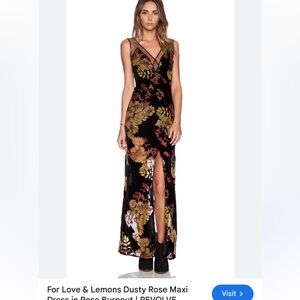 For Love & Lemons Dusty Rose Maxi Dress